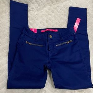 Tinseltown denim super stretchy jeggings with zipper pockets